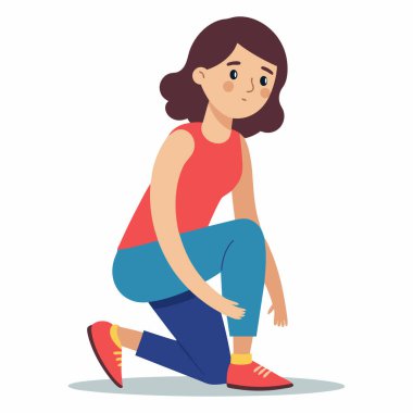 Kadın Şişmiş Ayak Bilekleri İllüstrasyonunun Tıbbi Konsepti