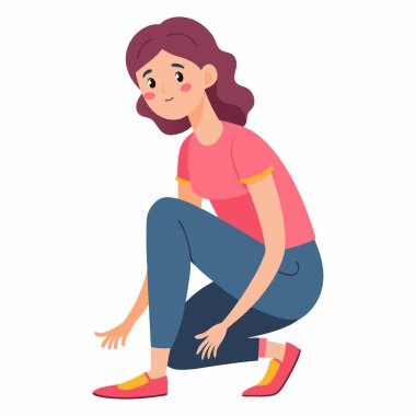 Tıbbi Kullanım İçin Kadın Ayak Bileği Şişkinliği İllüstrasyonu