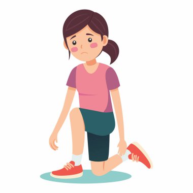 Şişkinlik ve İltihaplanma Vektör Sanatı ile Kadın Bacağı