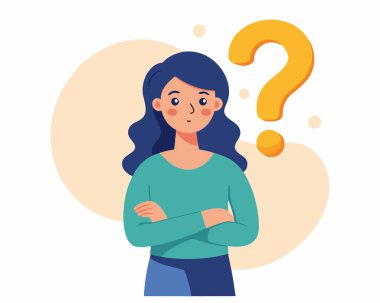 Karışık İfade Dağılımı Olan Düşünen Kadın