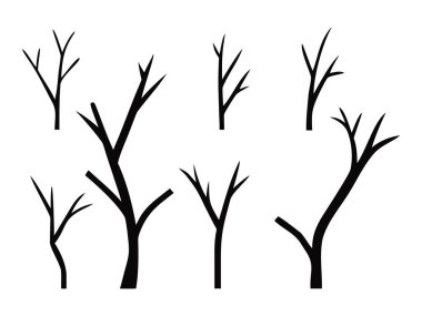 Çıplak ağaç dalları siluetleri 