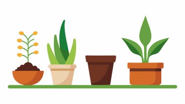 Salon Bitkisi Grafik Koleksiyonu (124; Düzenlenebilir EPS Doğa Vektörü)