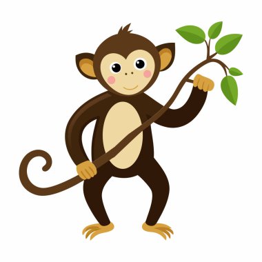 Şube ve Yaprak Vektörü İllüstrasyonu: 124; Beyaz Arkaplanda EPS