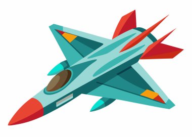 Jet Uçak Vektör İllüstrasyonu: 124; Beyaz Arkaplanda EPS