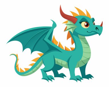 Fantezi Ateş Soluyan Ejderha Grafik: 124; Düzenlenebilir EPS Vektörü