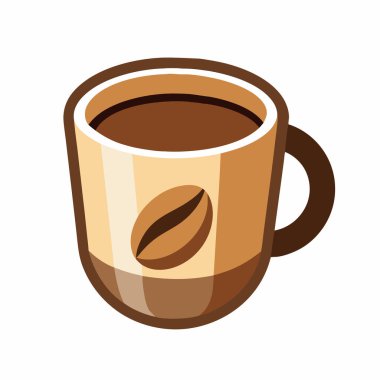 Sıcak Kahve Kupası Grafiği: 124; Düzenlenebilir EPS İçecek Vektörü