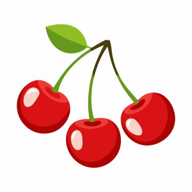 Tiny Kiraz Vektörü (Tiny Kiraz Vektörü - 124; Beyaz Arkaplanda EPS Resimleri