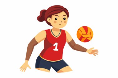 Voleybol oynayan kadın sporcu
