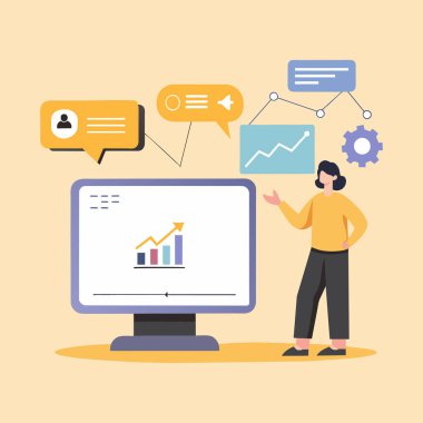 çevrimiçi iş, düz biçim.