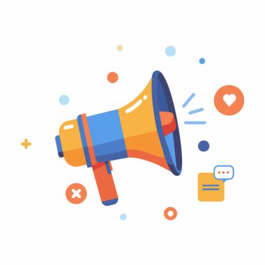 Kamu duyurusu Megafon Vektörü (124; Pazarlama ve Tanıtım İlüstrasyonu)