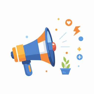 Kamu duyurusu Megafon Vektörü (124; Pazarlama ve Tanıtım İlüstrasyonu)