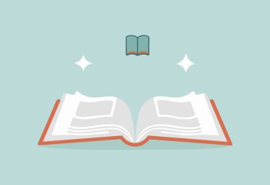 Vektör çizimi. Kitap okumak