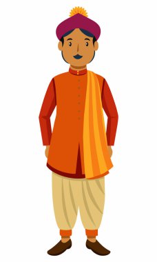 Kurta Pijama Kültür Elbisesi Giyen Adam