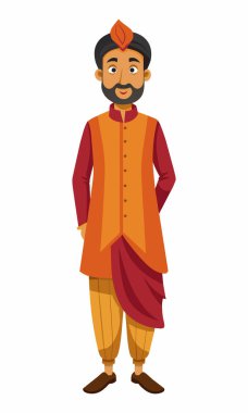 Kurta Pijama Kültür Elbisesi Giyen Adam