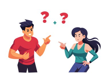 İki genç çift konuşuyor ve tartışıyor..