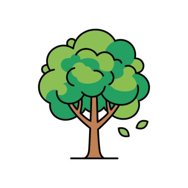 izole ağaç simgesi tasarımı