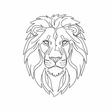 Single-Line Lion Drawing Vector  Minimal Continuous Line Animal Illustration