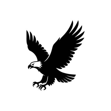 Uçan Kartal Siluet Vektörü Minimum Vahşi Yaşam Kuş Resimleri