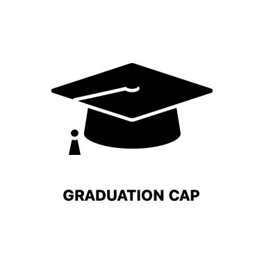 Beyaz Asgari Akademik ve Eğitim Simgesi 'nde Mezuniyet Başı Vektörü