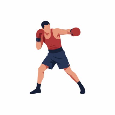 Boksör Güçlü Yumruk Vektörü, Dinamik Düz Spor İllüstrasyonu, Boksör Yumruk Vektörü İllüstrasyonu, Kalın Dinamik Spor EPS