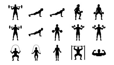 jimnastik ikonlarının vektör kümesi