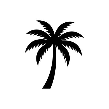 Hindistan cevizi ağacı vektör simgesi.