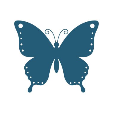 güzel kelebek silueti ikon vektör illüstrasyon tasarımı