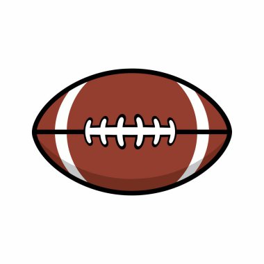Ragbi topu ikonu. Basit resimleme