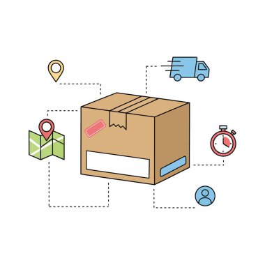 servis tasarımı, vektör illüstrasyonu