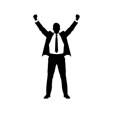 Vektör simgesini silahlandıran iş adamı