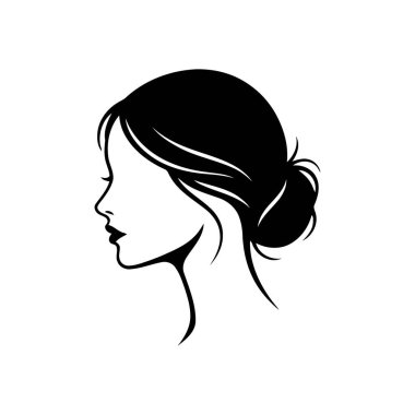 uzun saçlı bir kadın silueti