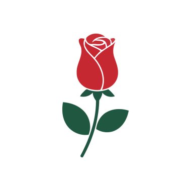 Kırmızı gül çiçeği logosu tasarımı ilham verici.