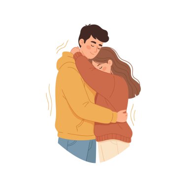 Çift aşık sarılma