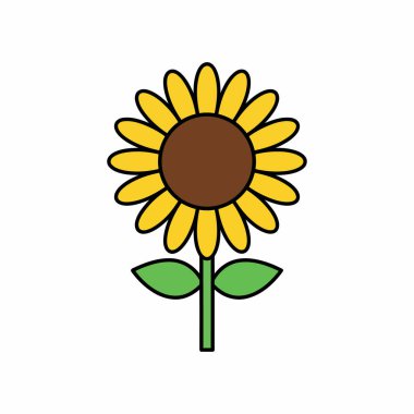 ayçiçeği bahçesi doğa ikonu - ana hatlarıyla