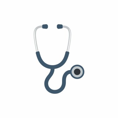 Steteskop ikonu. düz vektör illüstrasyonu.