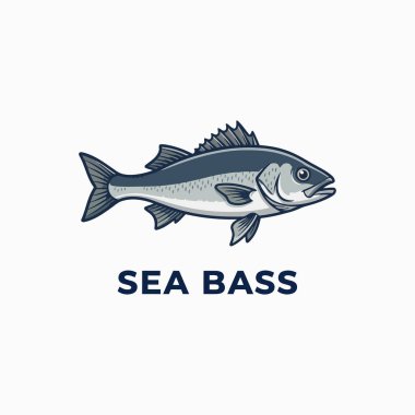 Balık logosunun vektör çizimi.