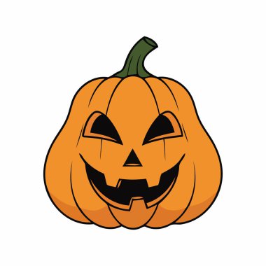Geleneksel Cadılar Bayramı Jack O Lantern Maskotunun Detaylı Vektör İllüstrasyonu