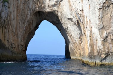 Deniz kaya kemer kayalıklardan metin, Pf için arka plan olarak kullanmak olabilir