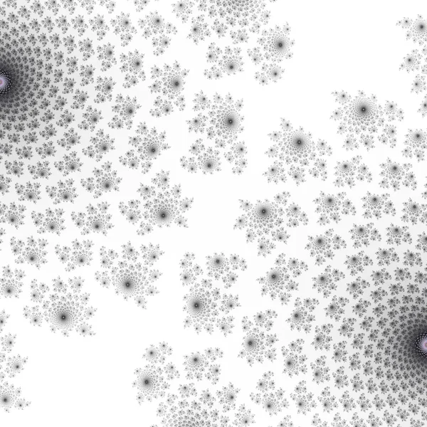 Black and white floral fractal background — Stock Photo, Image