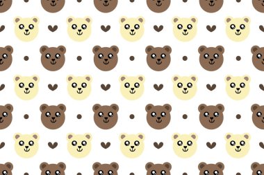 Güzel bir ayının kusursuz vektör deseni