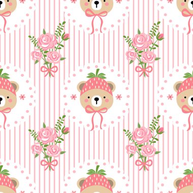 Coquette Sevgililer Günü Çileği Kusursuz Şablon, Teddy Ayıcık Kusursuz, Bahar Kusursuz Dosyalar, Kalpsiz Şablon