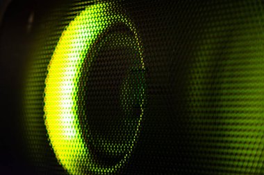 Yeşil Neon Sözcüsü Grille Ses Ses Müzik Bası Subwoofer Teknoloji Arkaplan Dokusu