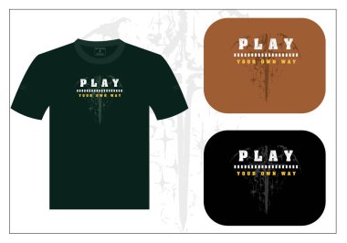 Kendi Yolu Vektör Tişört Tasarımı Oynat