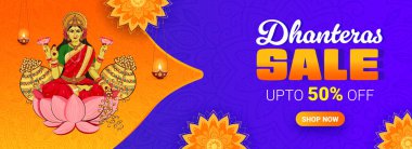 Şenlikli Dhamaka Anlaşmaları ve Hint festivali Dhanteras için Bayrak Teklifi.