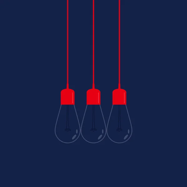 Trois ampoules sur fond marin — Image vectorielle