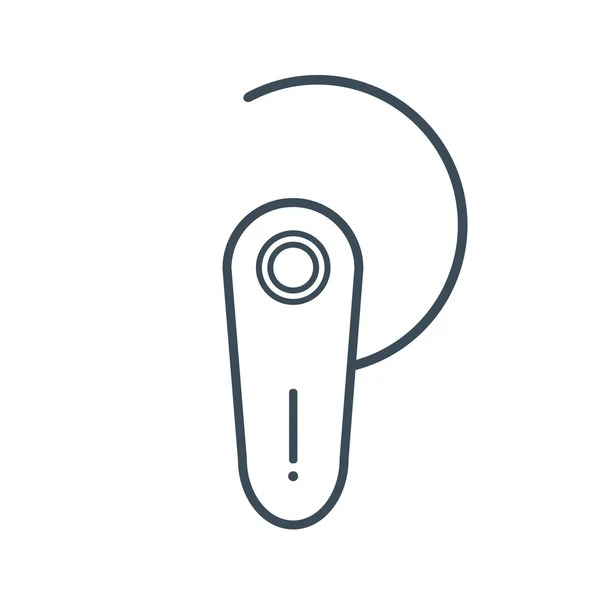 Bluetooth kulaklık Simgesi Beyaz Background.vector resim simgesinde yalıtılmış