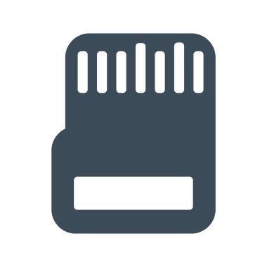 Bellek kartına simge izole beyaz Background.vector illüstrasyon simge