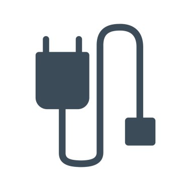 Telefon kablosu simgesi izole beyaz Background.vector illüstrasyon simge üzerinde