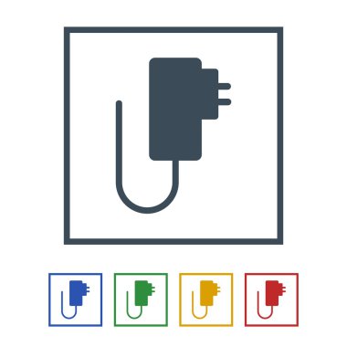 Mobil şarj cihazı simgesi izole beyaz Background.vector illüstrasyon simge üzerinde