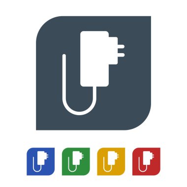 Mobil şarj cihazı simgesi izole beyaz Background.vector illüstrasyon simge üzerinde